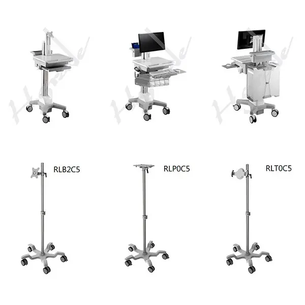 Smart Medical Mobile Carts Support, Reclining Computer Chair With Monitor Mount Taiwan