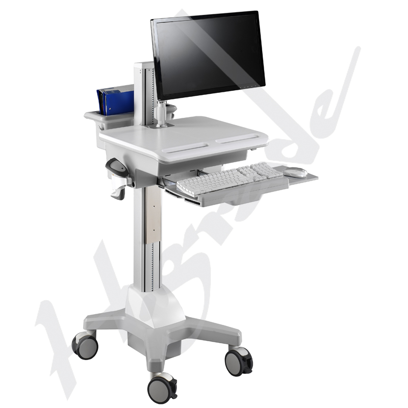Mobile Computing Trolley Cart for HealthCare IT - Single Monitor with Interactive Arm