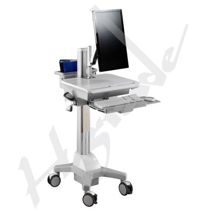 Mobile Computing Trolley Cart for HealthCare IT - Single Monitor with Interactive Arm