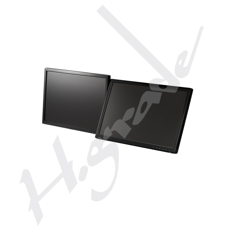 Full Motion Multi 24 inch Dual monitor LCD TV Wall Mount with Two Vesa Plates