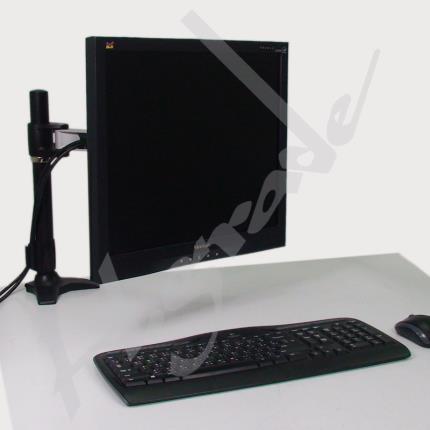 Single LCD Monitor Stand with one articulating arm - Grommet base