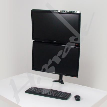 Dual LCD Monitor Stand with one articulating arm