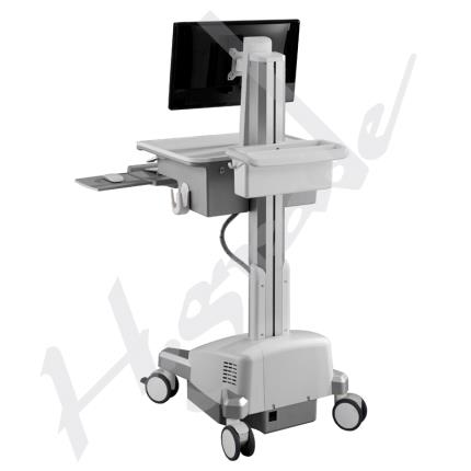 Mobile Workstation Trolley Cart for HealthCare/Medical IT - with SLA batteries to support single monitor