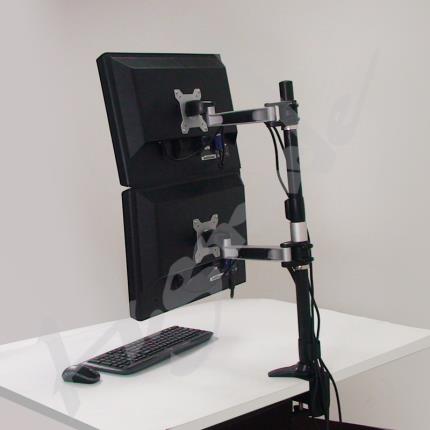 Multi Mounts - Dual LCD Monitor Stand - Clamp Base