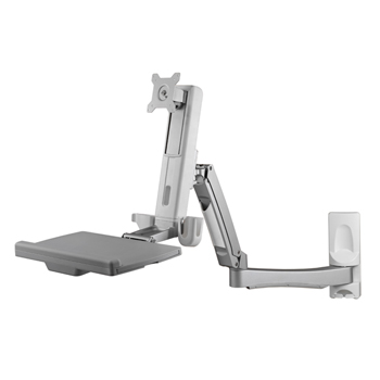 Sit-Stand Spring Arm Wall Mount Computer Workstation Combo System, ORW20