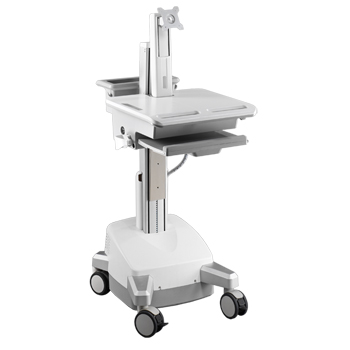 Healthca mobile workstation trolley cart with power- use SLA power laptop mobile charging Cart