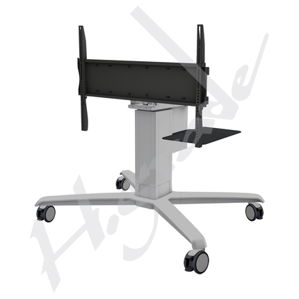 Mobile Trolley Cart with Motorized (Electrical) LIFT and Flat Mount for Large Format e-Touch Interactive Display