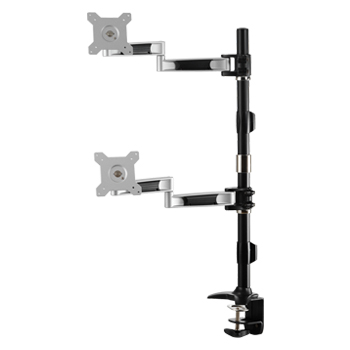 Vertical Dual LCD Monitor Stand - Clamp base, TC212