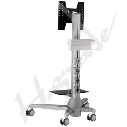 Conference Mobile Display Trolley Cart with Documents basket handle and Tray