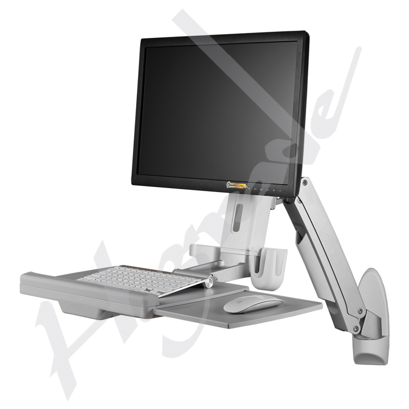 Sit-Stand Wall Mount Workstation Combo System