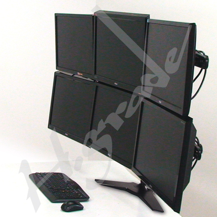 LCD 六画面モニタースタンド （三画面二段）, TS746A - Highgrade Tech
