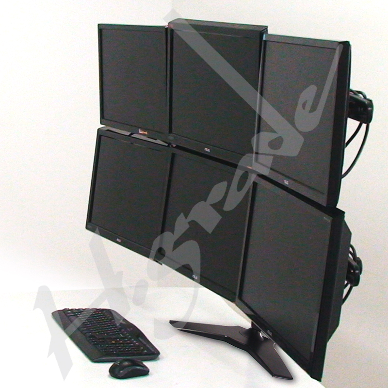 LCD 六画面モニタースタンド （三画面二段）, TS746A - Highgrade Tech 