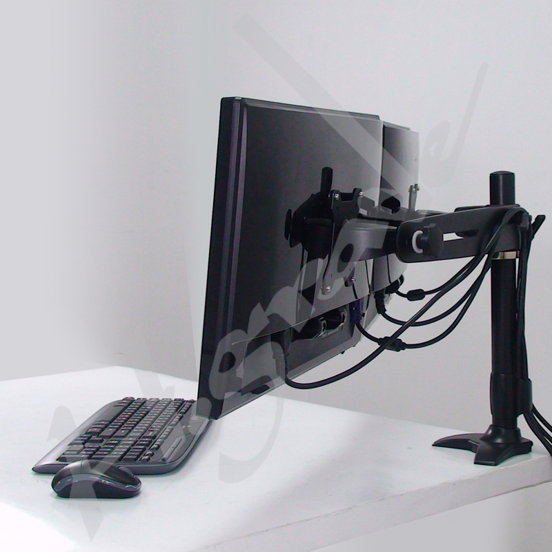 Multi Mounts Dual LCD Monitor Stand Grommet Base, TI742 Highgrade