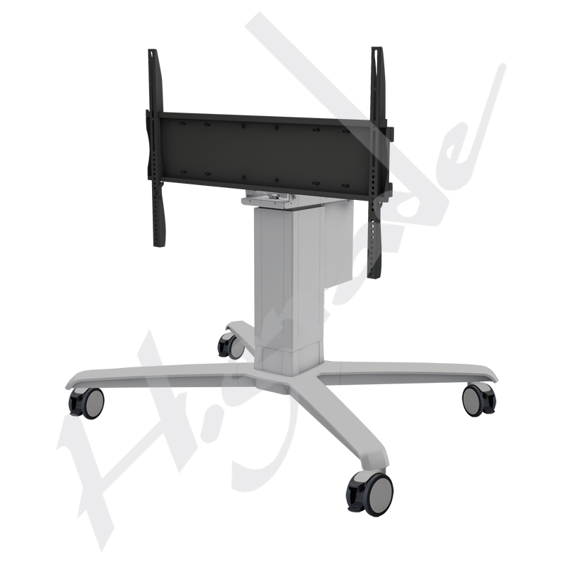 Mobile Trolley Cart with Motorized (Electrical) LIFT and Tilting Display Frame for Large Format e-Touch Interactive Display