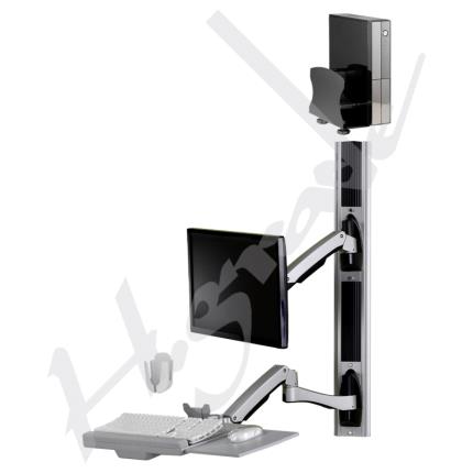 W8812A- WALL MOUNT SYSTEM, Keyboard &amp; Monitor Mount with CPU Holder