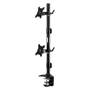 Dual Vertical LCD Monitor Stand - Clamp Base, TC012