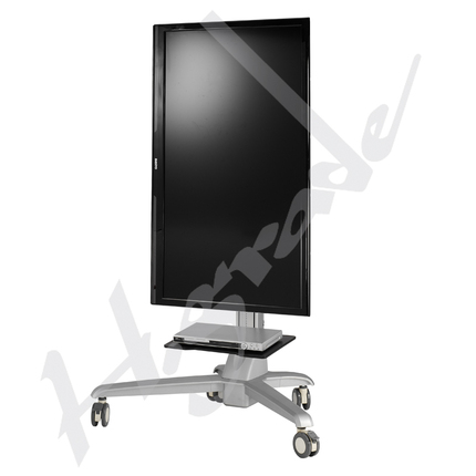 Conference Mobile Display Trolley Cart with Document Basket Handle and Tray CT860