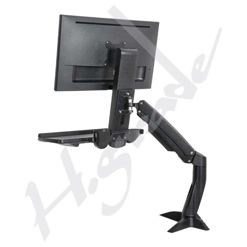 Sit-Stand Spring Arm Desk Mount Computer Workstation Combo System